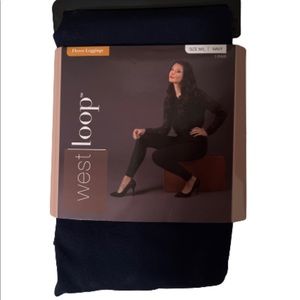 Fleece Leggings, Navy Blue